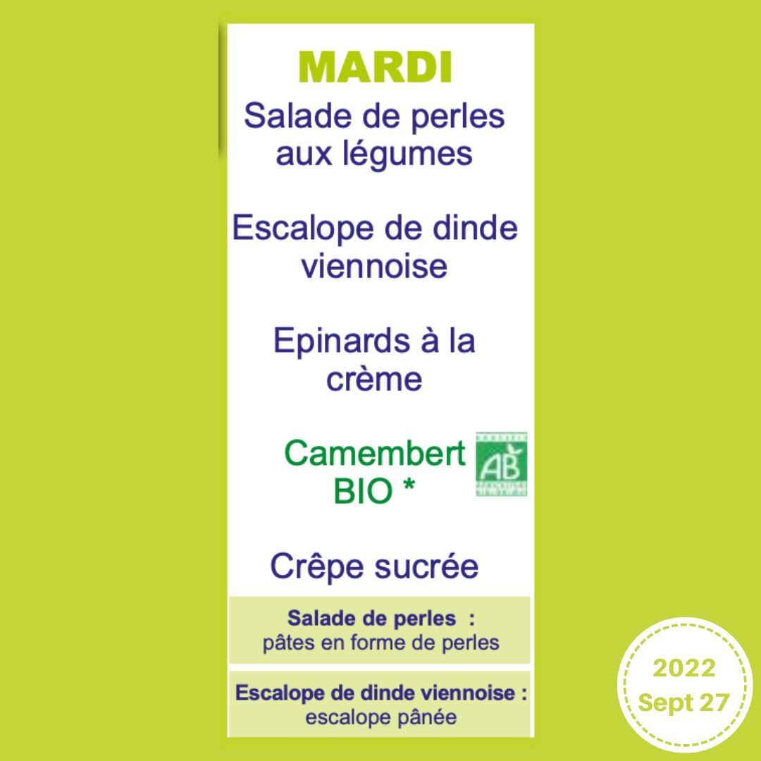 French School Lunch Menu — lunchbox by Paris School Menus