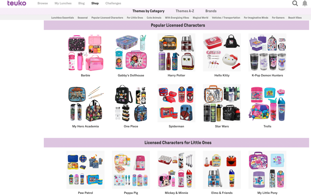Amazing choice of lunchbox accessories in the Teuko Boutique Shop