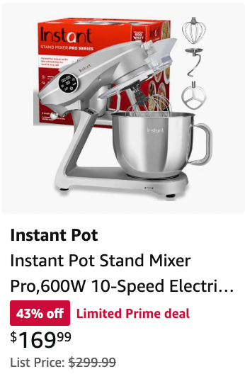 Amazon Prime Day Deals Stand mixer