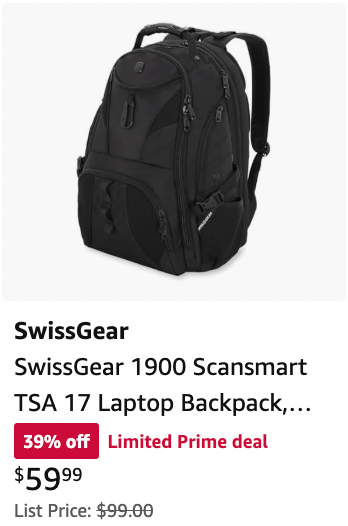 Amazon Prime Day Deals Laptop Backpack