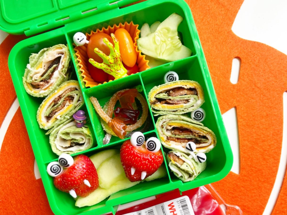 Delicious wraps in a kid's lunchbox