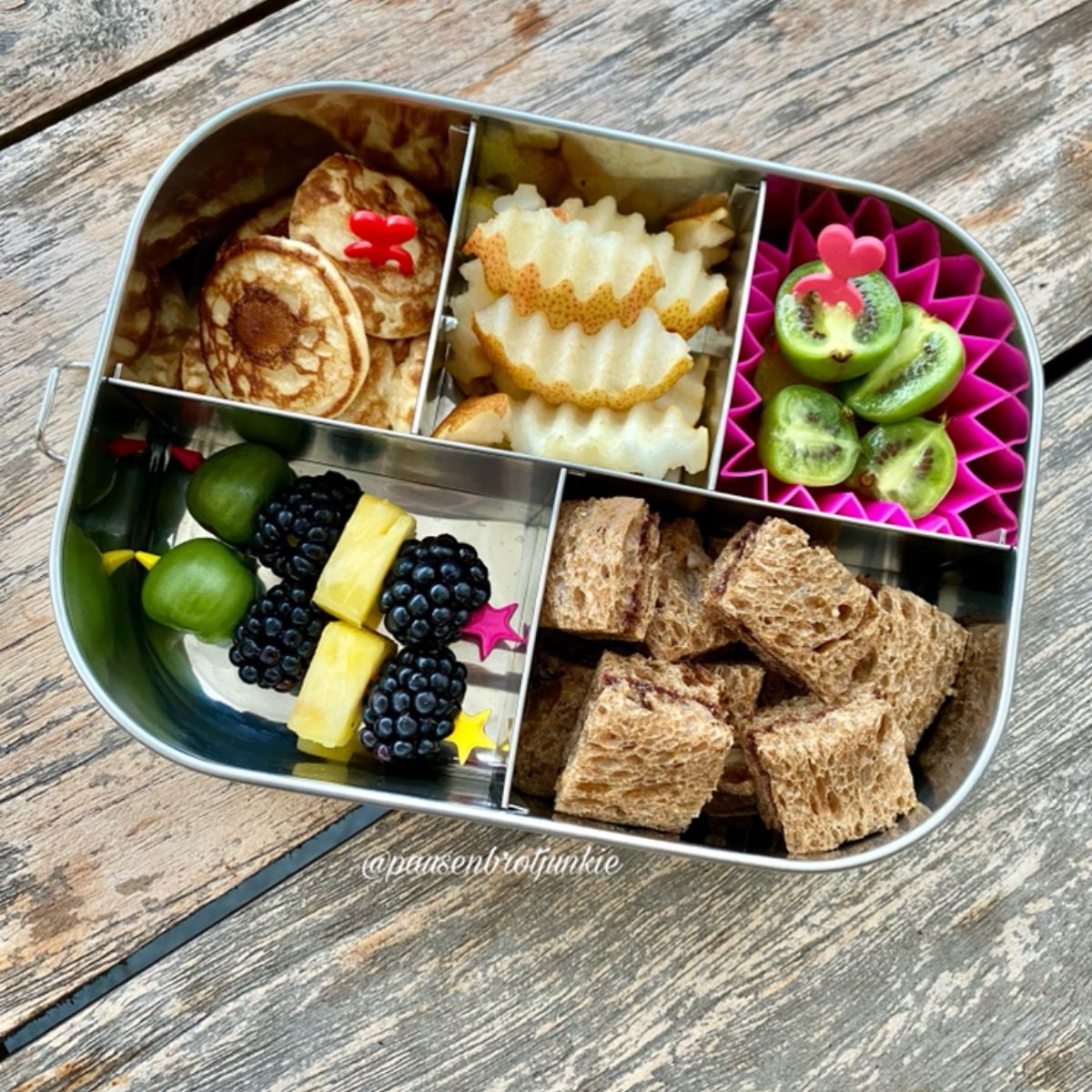 Pear fries in a kid's lunchbox