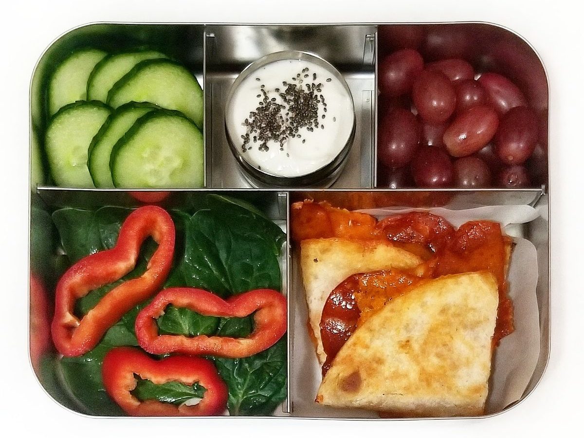 Pizza quesadilla teuko kids lunchbox ideas bento school lunch children food
