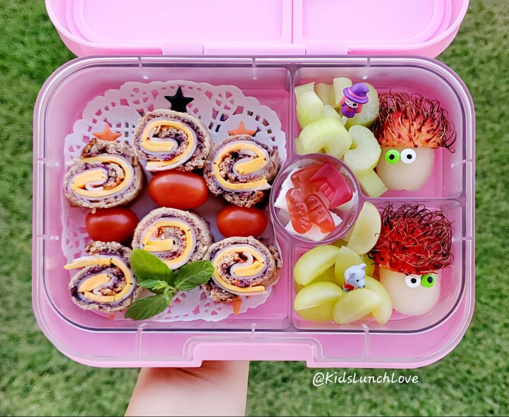 Sandwich Pinwheels Skewers Teuko kids lunchbox ideas bento school lunch children foods