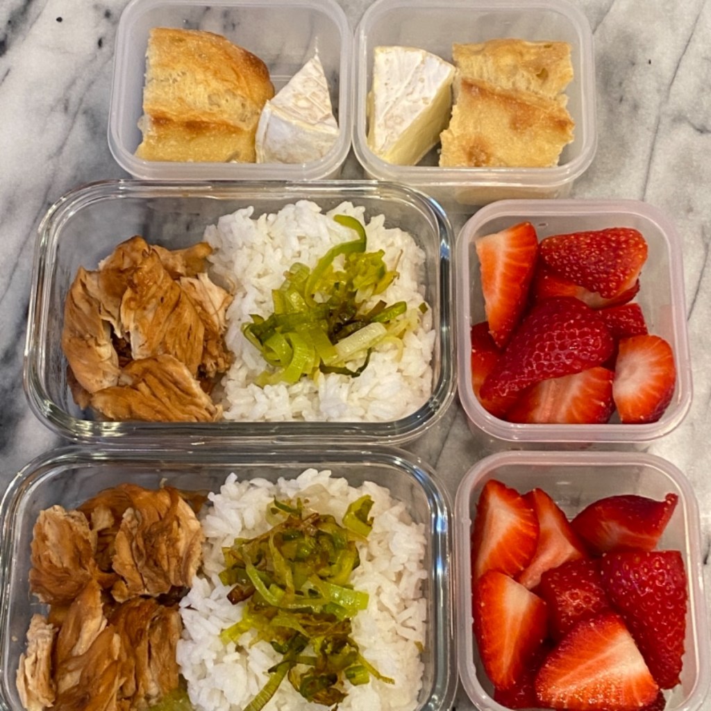 asian-style leek fondue in a packed lunch for US kid