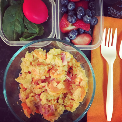 red lentil curry with vegetables for a kids' meal