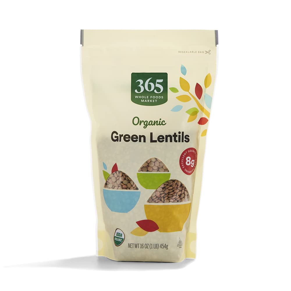 organic green lentils