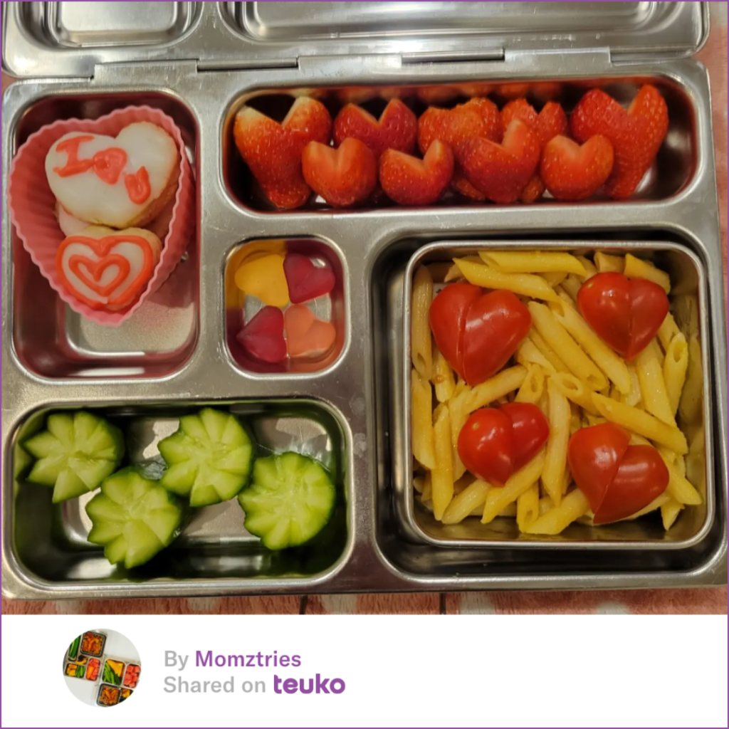 10 Food Ideas celebrating Earth Month for Your Kids’ Lunch boxes with pasta and cherry tomatoes