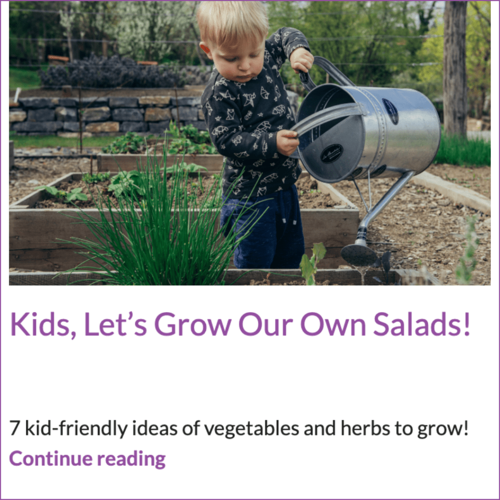 Blog post 10 foods Earth Month kids bento school lunch boxes teuko grow salads
