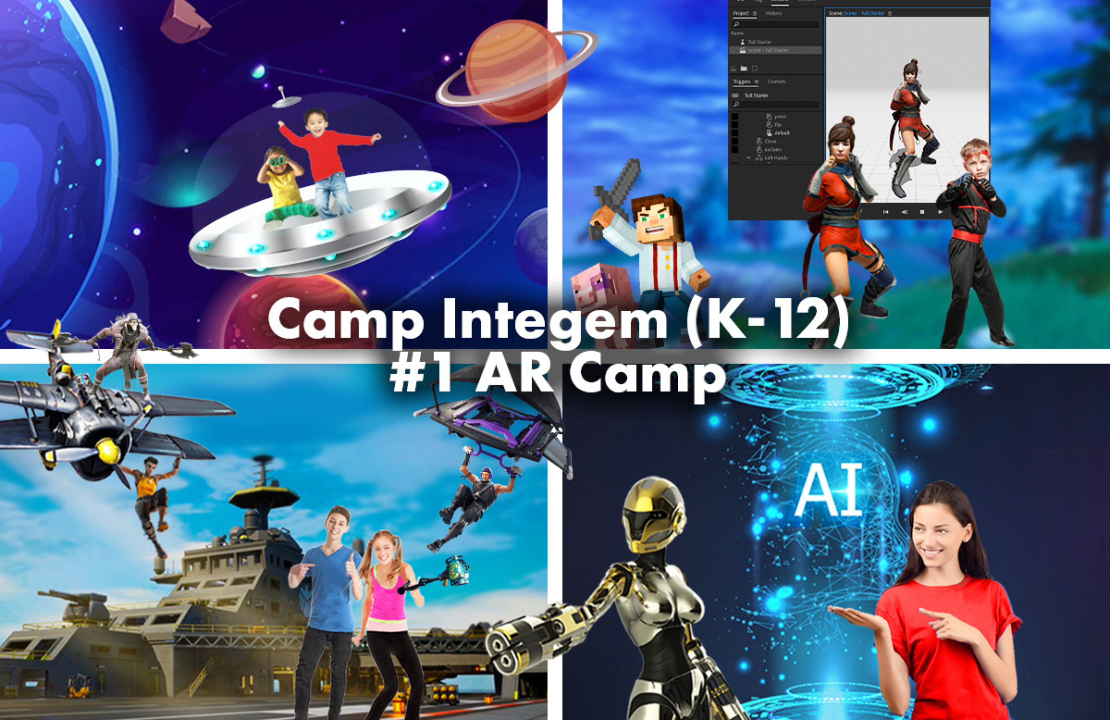 Ride a Spaceship? Play with dragons? Visit Mars? Design AIRobots? It’s all possible at Camp Integem this summer