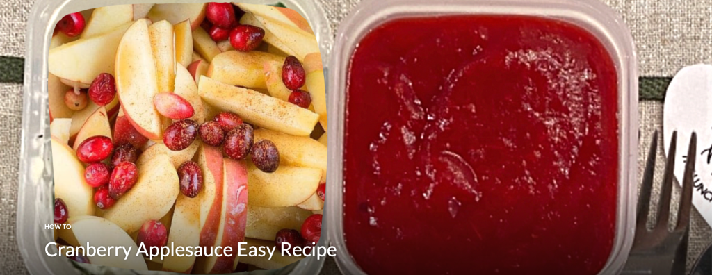 Teuko Lunchbox Community. Cranberry applesauce easy recipe.