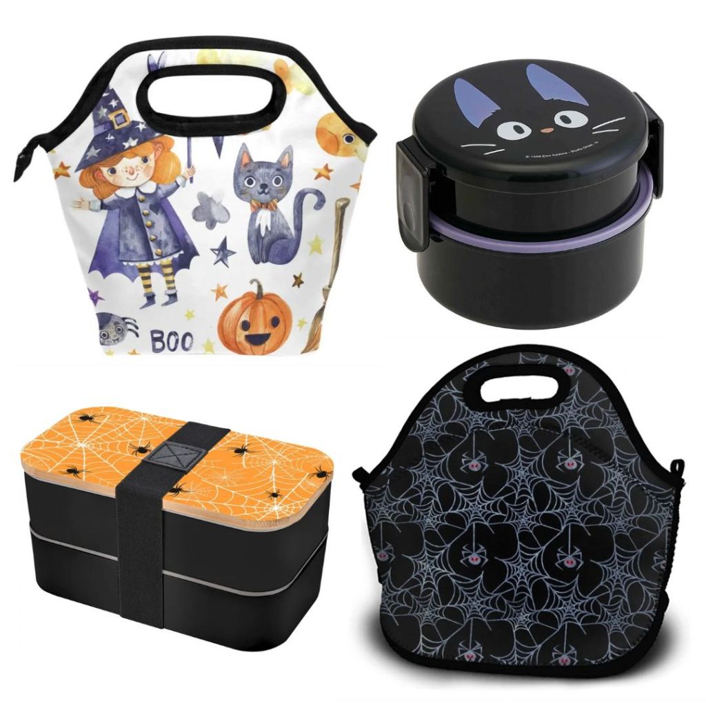 Halloween lunch boxes and lunch bags