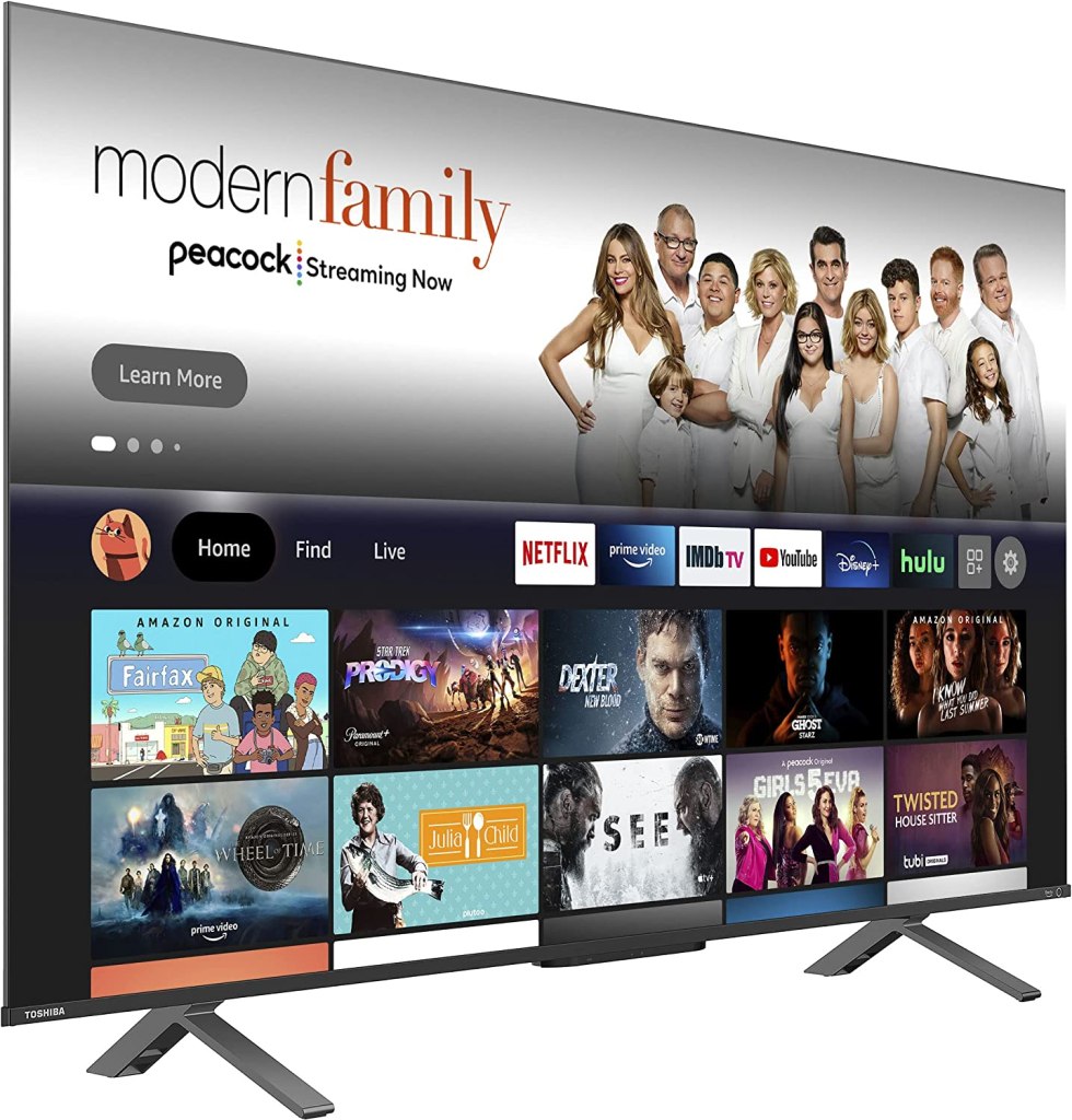 The All-New Toshiba 55-inch for enjoying very cool TV shows on sale during Amazon Prime Day 2022