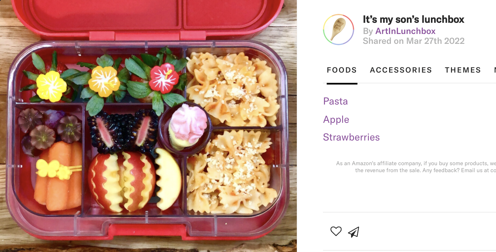 Spring Themed lunchbox Idea by Aida @ArtInLunchbox via Teuko.com