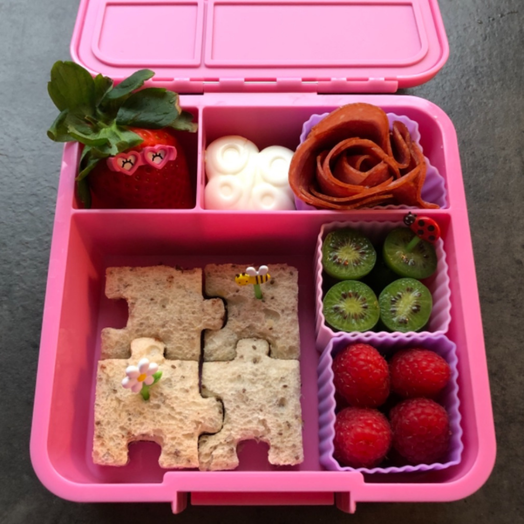 Sandwich puzzle in a bento box