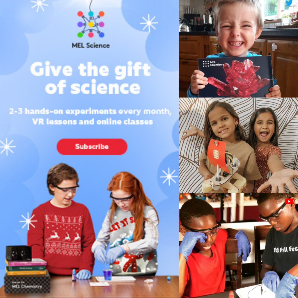 Holiday Gift Guide Gifts for Kids section Melscience give the gift of science STEM