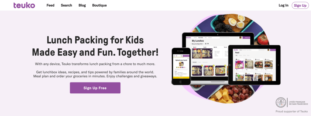 Teuko.com, the online community for lunchbox packers, families packing bento lunch for their kids.