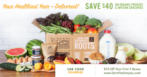 Fram fresh to you offer $40 off on fresh produce and artisan groceries