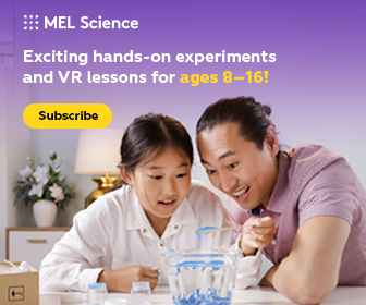 Fun activities that will help get young minds curious about sciences? Get hands-on experiments, VR lessons, and live physics lessons – all in one subscription, delivered to your door! For Ages 8–14+.