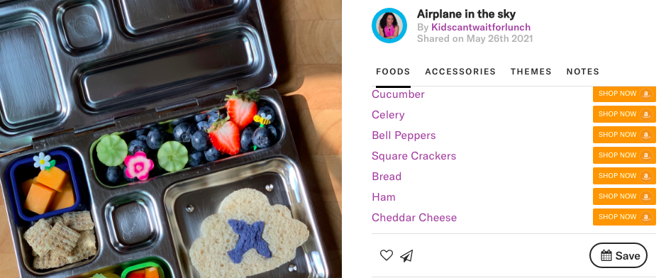 Airplane lunchbox by @kidscantwautforlunch