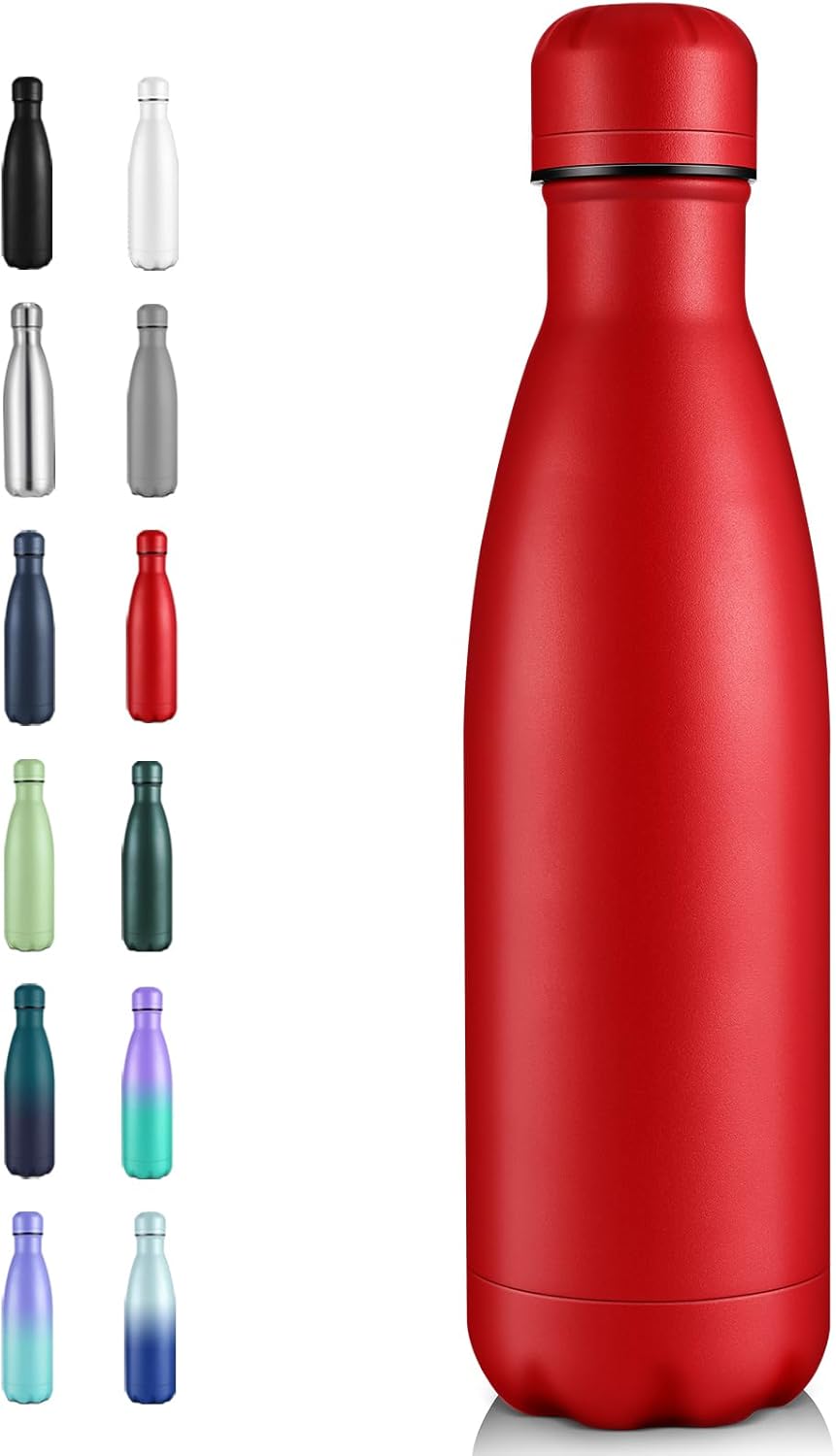 Red water bottle