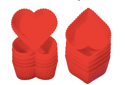 Heart silicon molds cooking meal prep accessories very handful for Valentine's Day vibes in kids bento lunchbox