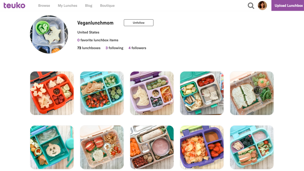 Veganlunchmom's profile on Teuko.com, the online community for lunchbox packers
