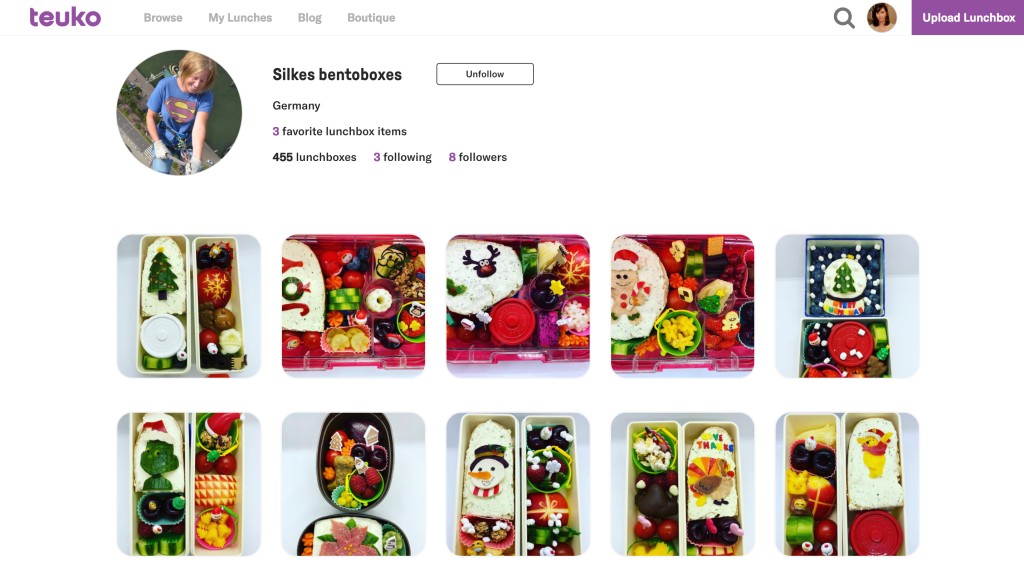 Silkes top user of Teuko.com the online community of lunchbox packers