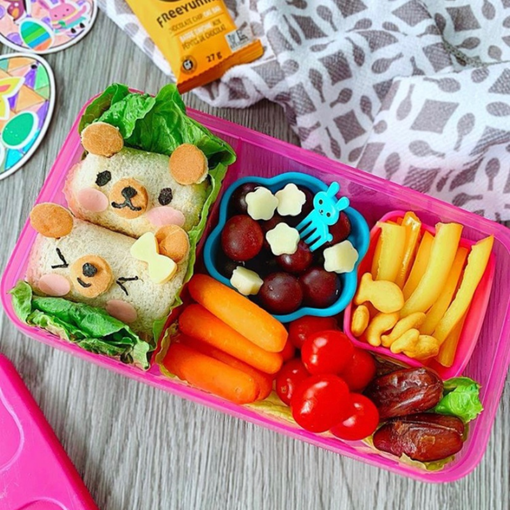 Kids lunch ideas with sliced bell peppers. Food immunity booster. Teuko lunchbox community.