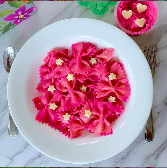 Naturally Colored Pink Pasta