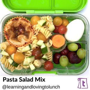 Pasta salad mix from Learningandlovingtolunch, found on Teuko.com, the online community for lunchbox packers