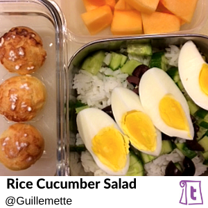 Rice Cucumber Salad, found on Teuko.com, the online community for lunchbox packers