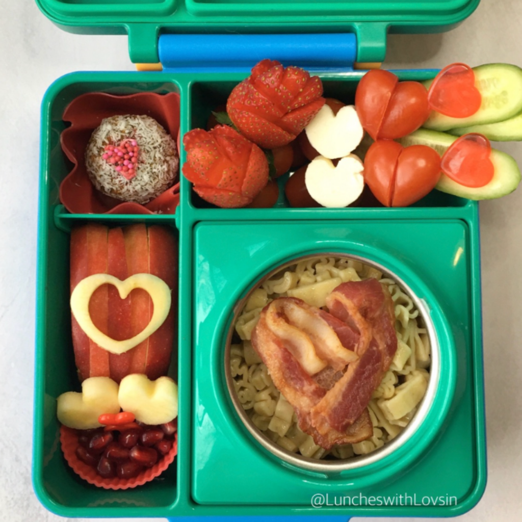 Valentine's Day. Lunchbox idea for kids.