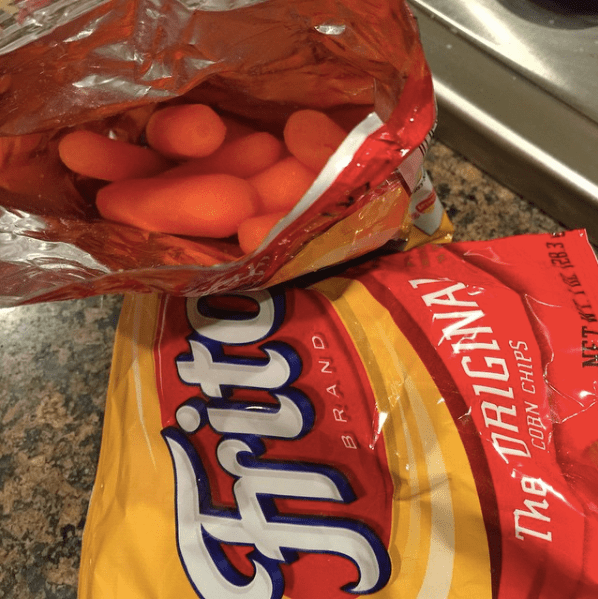 Potato chips replaced by baby carrots for April Fools' Day joke