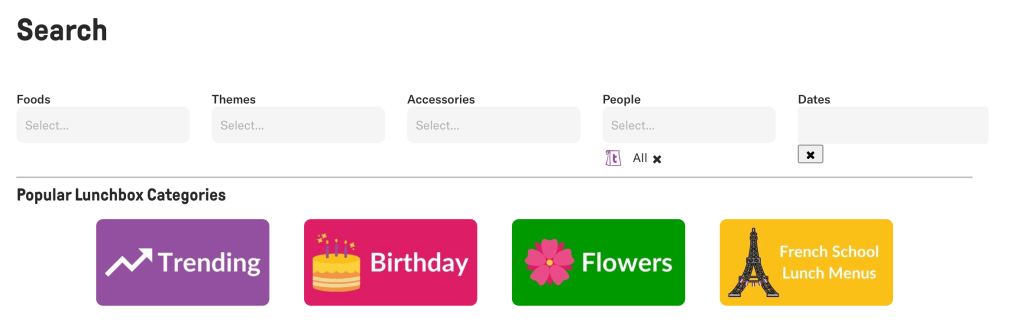 The Search feature on Teuko.com helps you find exactly what you need—by food type, theme, or even time of year!