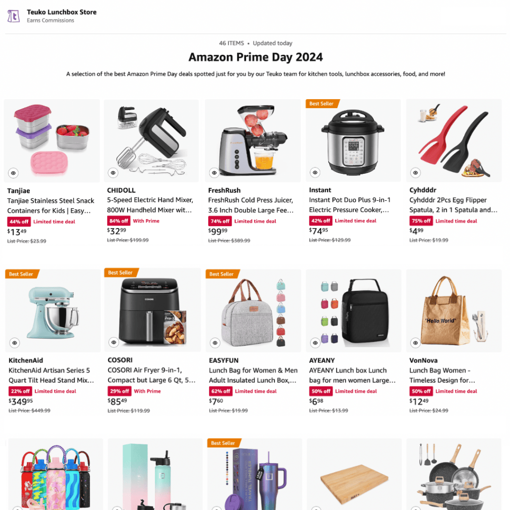 Amazon Prime Day Deals 2024 collection in Teuko Lucnhbox Store Boutique Shop