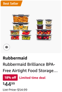 Rubbermaid food storage lunchboxes Amazon Prime Days 2024