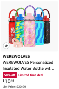 Werewolves water bottles Amazon Prime Days 2024
