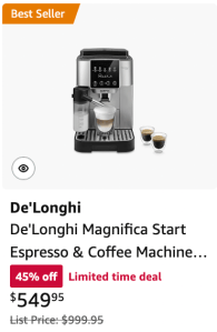 De'Longhi espresso coffee machine 