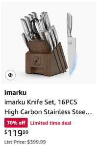 imarky knife set Amazon Prime Days deals 2024