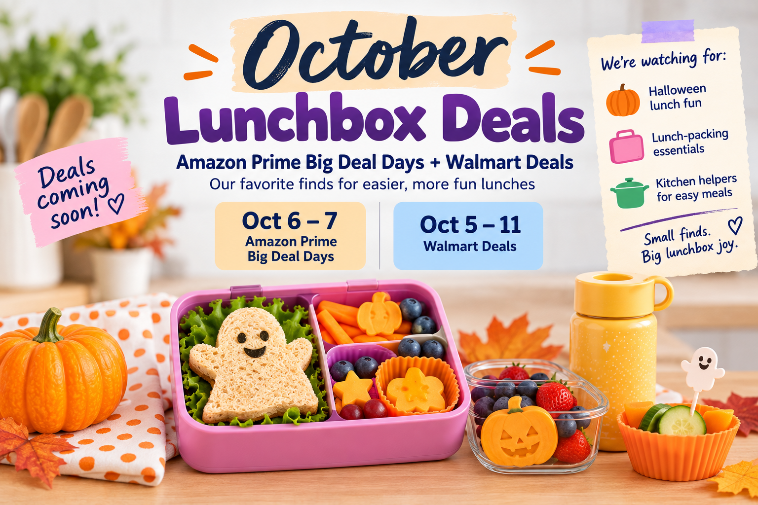 The Best October Lunchbox Deals: Amazon Prime Big Deal Days + Walmart Deals 2026
