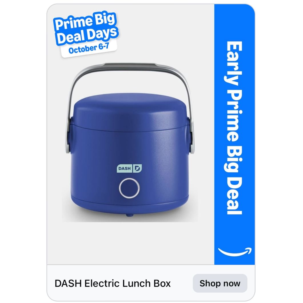 Prime Big Deal Days Dash electric lunchbox