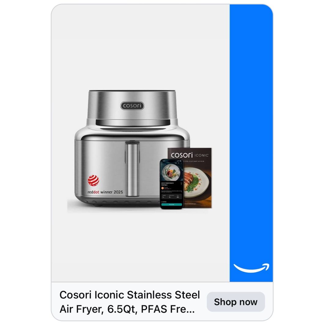 Prime Big Deal Days Cosori stainless steel air fryer