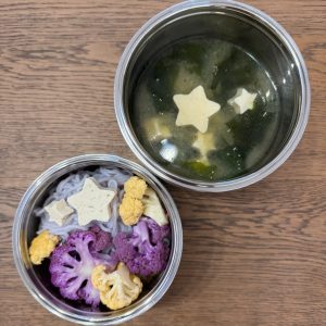 Miso soup for kid's lunch at school