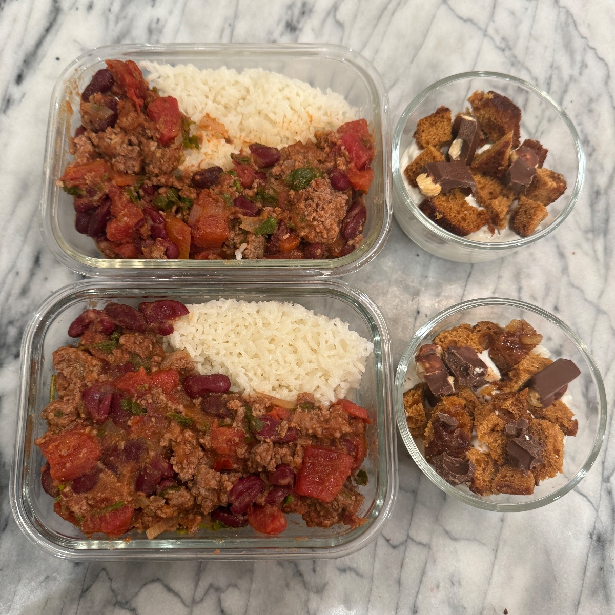 Chili con carne & Gingerbread parfait — lunchbox by Jessica