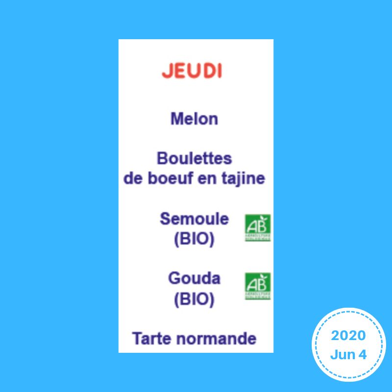 Kids Lunch Idea - School Menu from Paris, France | Teuko.com — lunchbox by Paris School Menus