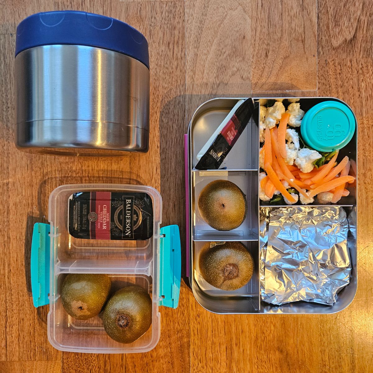 Leftover green curry for M/savoury corean pancakes for S — lunchbox by Maitremily in Vancouver