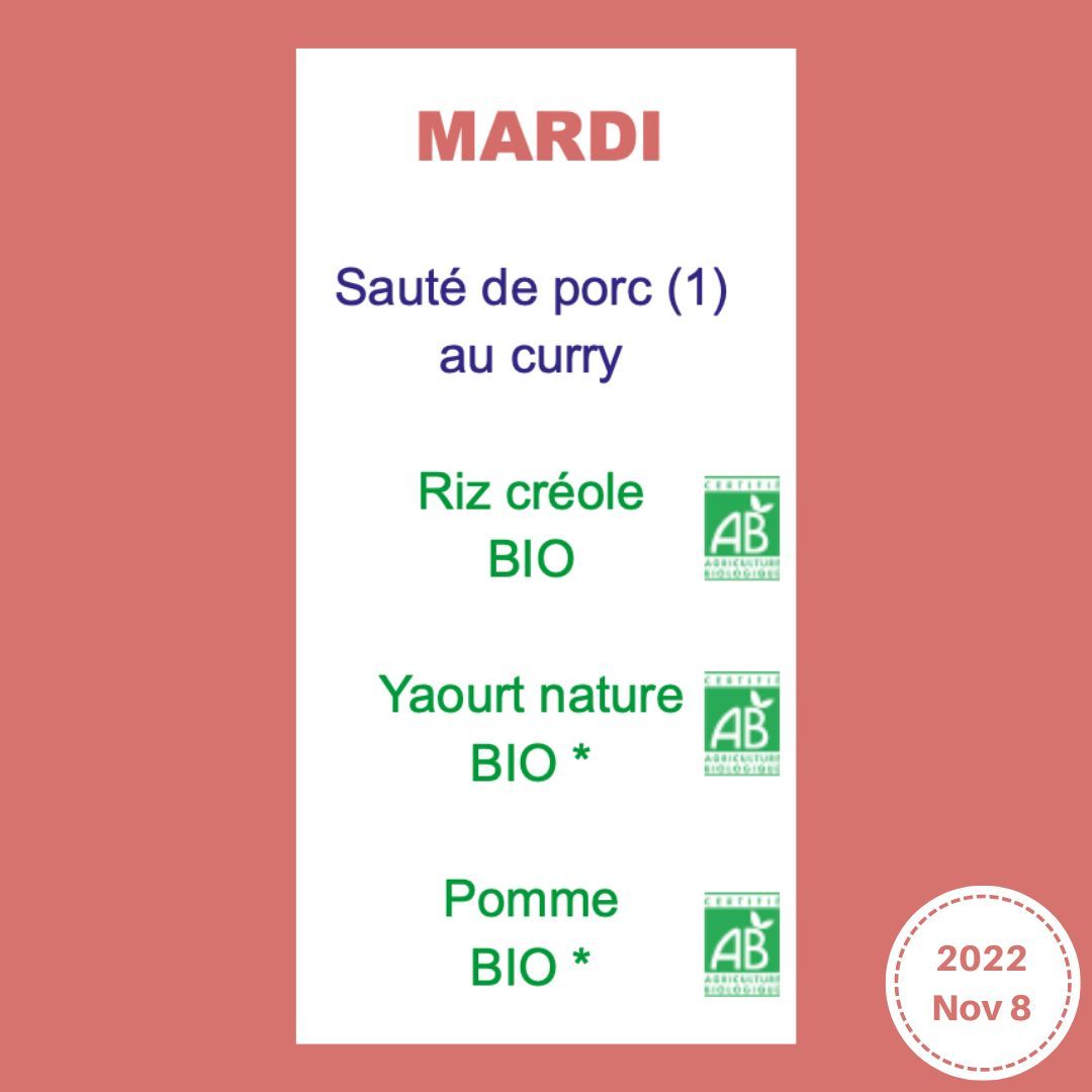 French School Lunch Menu — lunchbox by Paris School Menus
