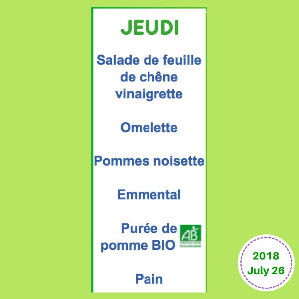 7/26/2018 — lunchbox by Paris School Menus