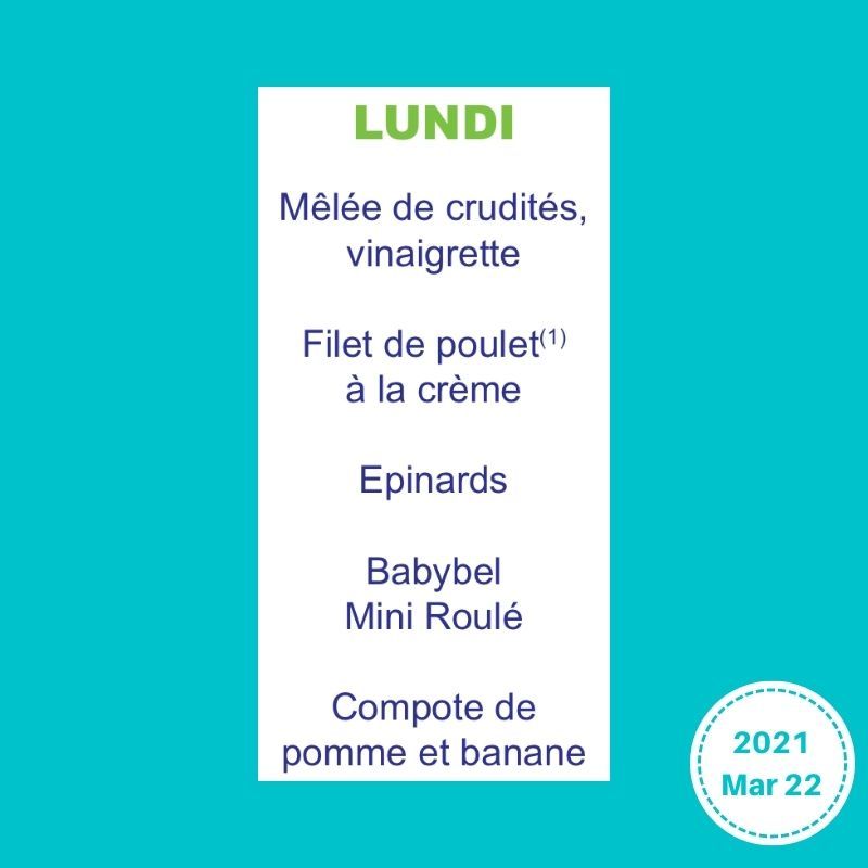 Kids Lunchbox Idea - French School Lunch Menu — lunchbox by Paris School Menus
